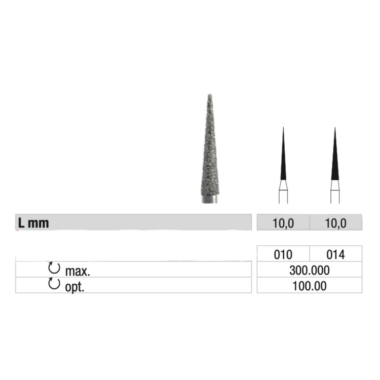 Fraise 859 Diamant - Lissage des callosités et des ongles