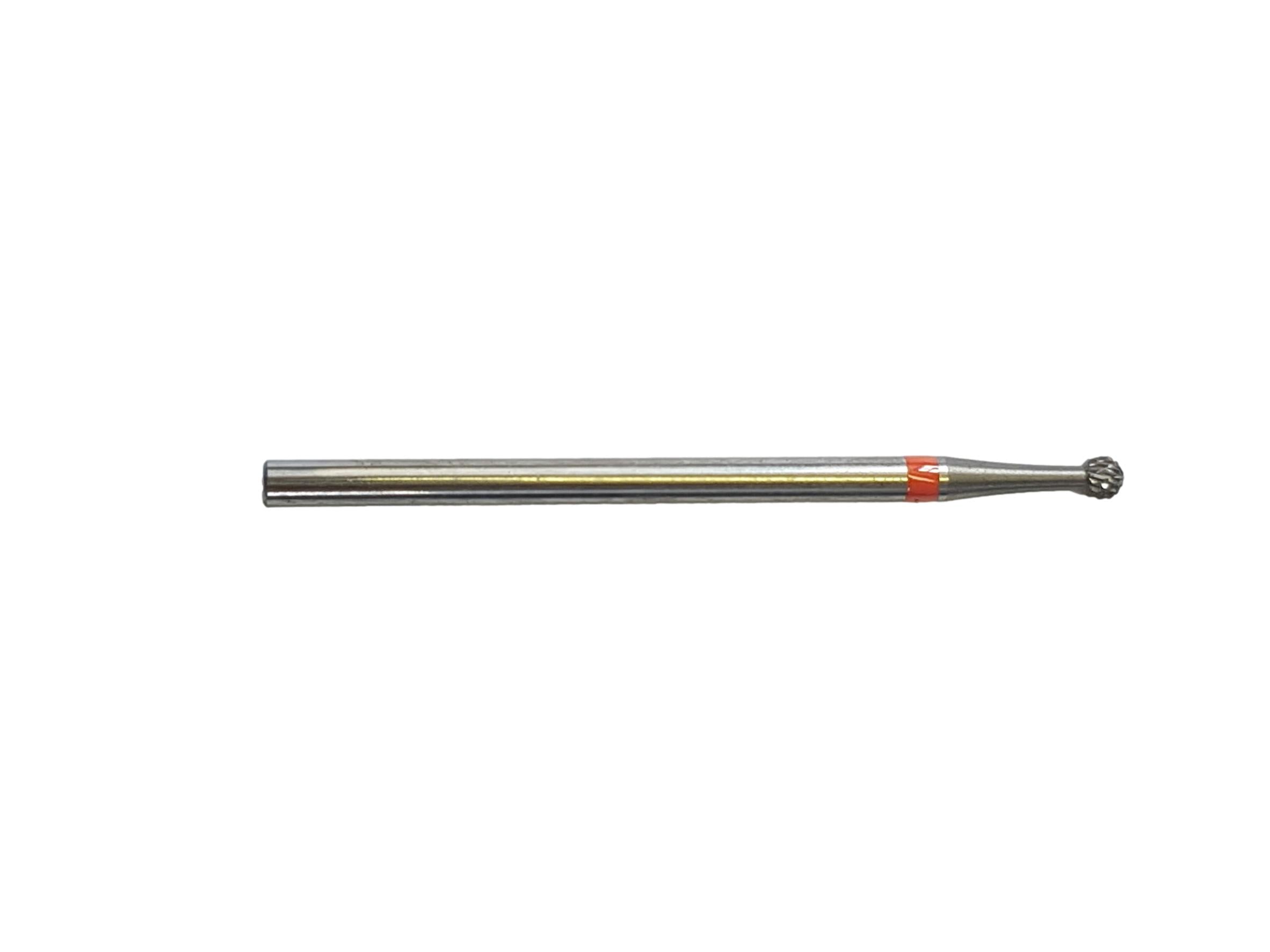 Fraise E7120 Carbure de tungstène - Abrasion et finition des ongles fins - Denture croisée fine - Forme boule - 2,3 mm