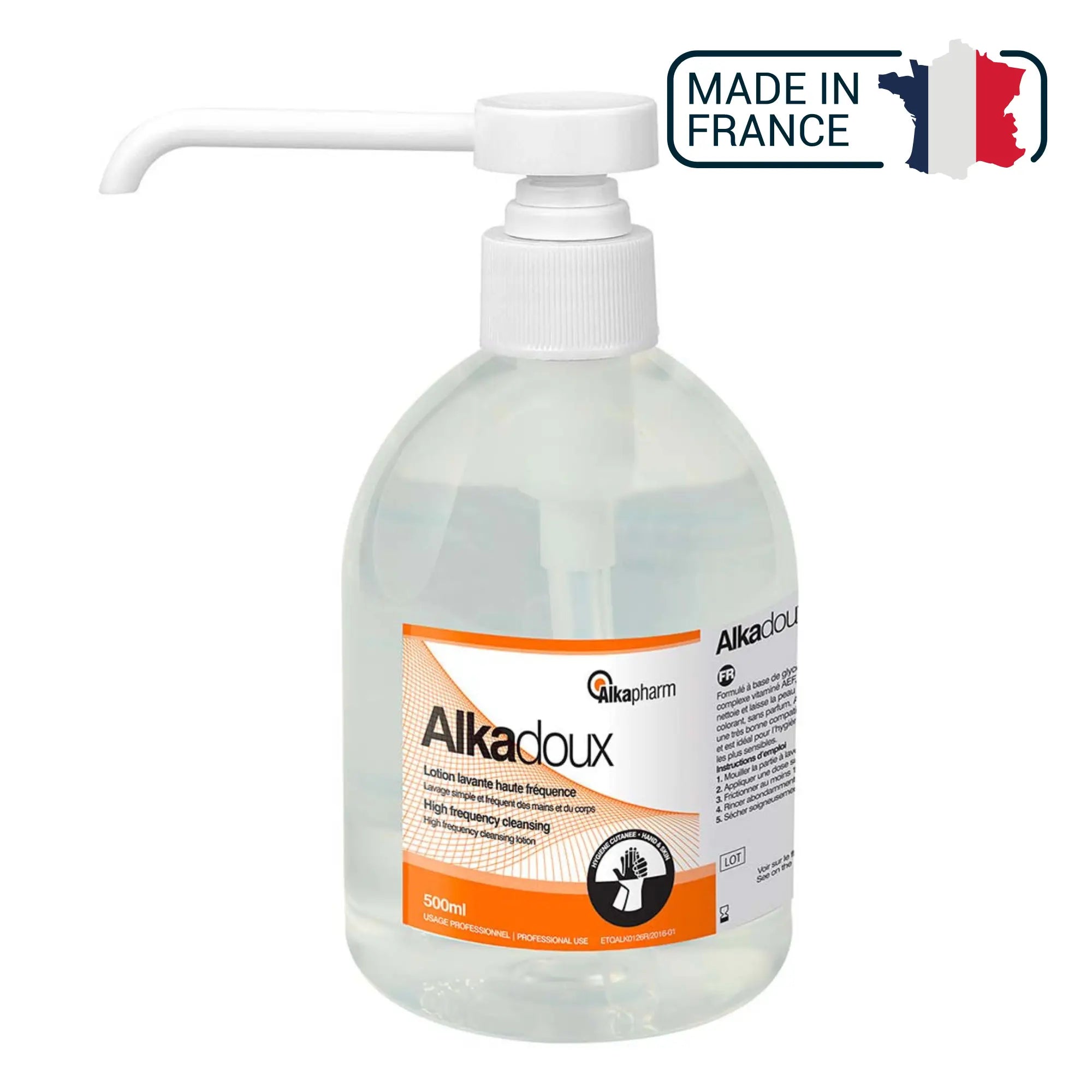 Alkadoux - Lotion lavante haute fréquence à pH neutre - Flacon pompe - 500 mL - Alkapharm - My Podologie