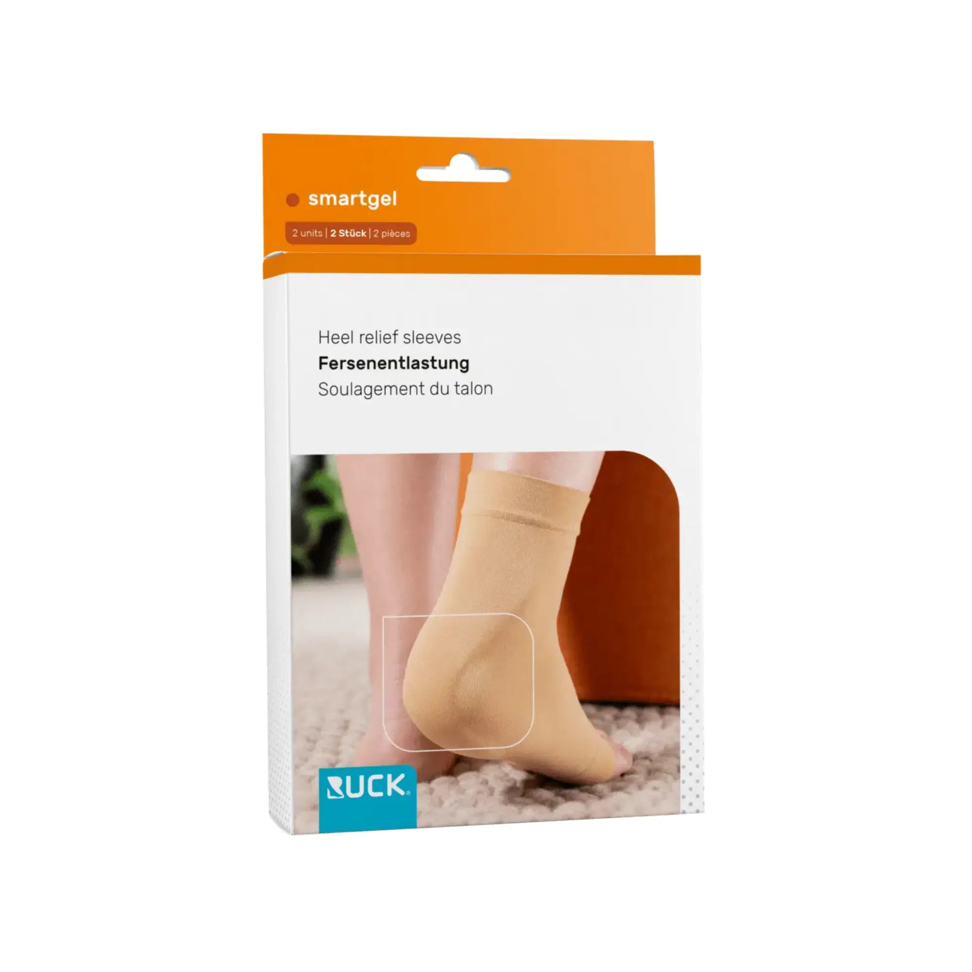 Chaussette de protection Smartgel - Talon  2 tailles disponibles- 1 paire - Beige - Ruck Ruck 