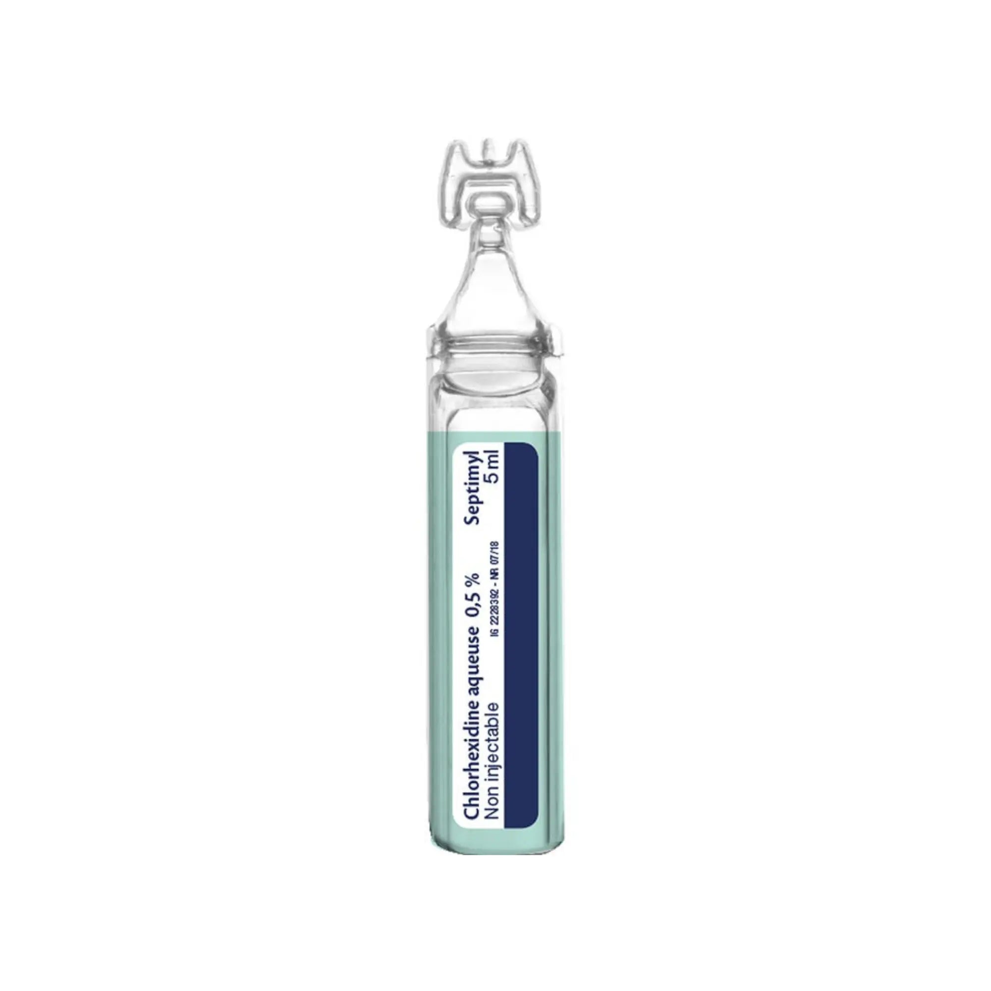 Chlorhexidine aqueuse 0.5% - Solution désinfectante - Unidose 5 ml - Boîte de 10 - SEPTIMYL - Gilbert - My Podologie