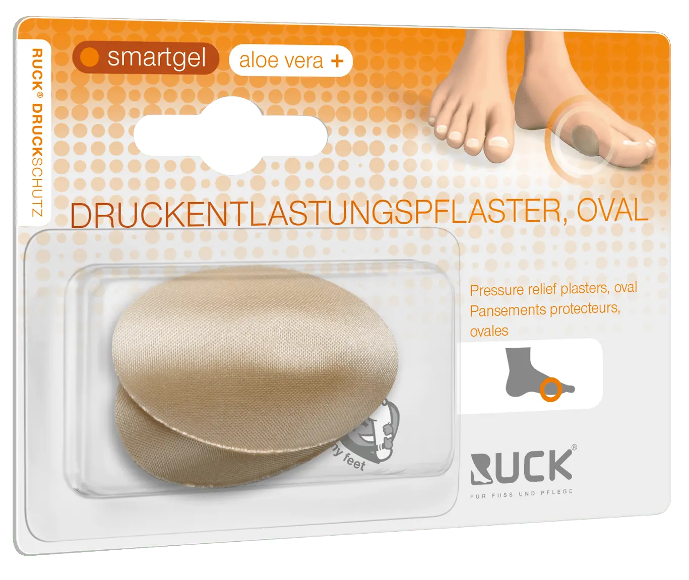 Coussin de protection ovale pour hallux valgus - 2 pièces - Ruck - My Podologie