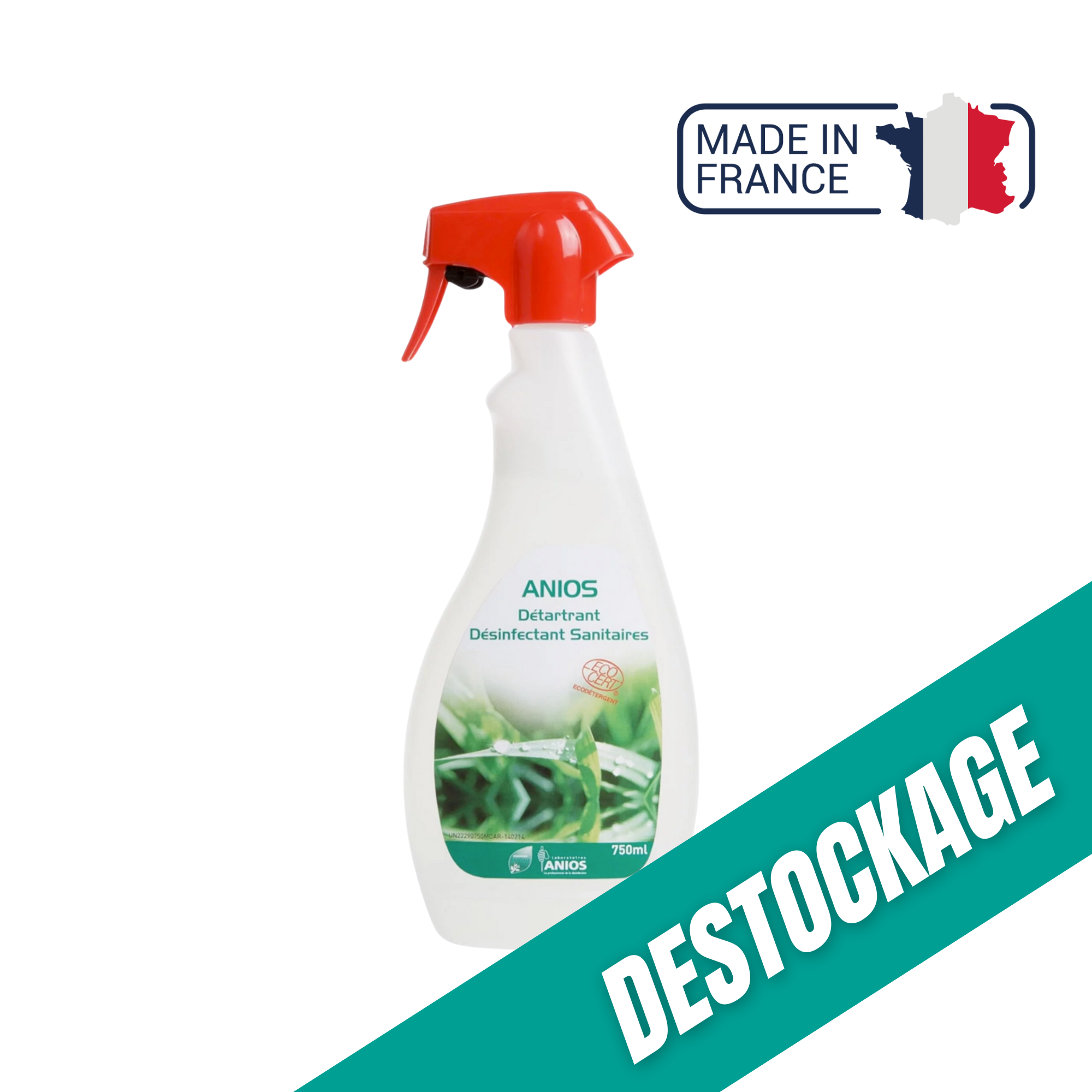 Détartrant et désinfectant des sanitaires - Spray 750 ml - Anios // Destockage