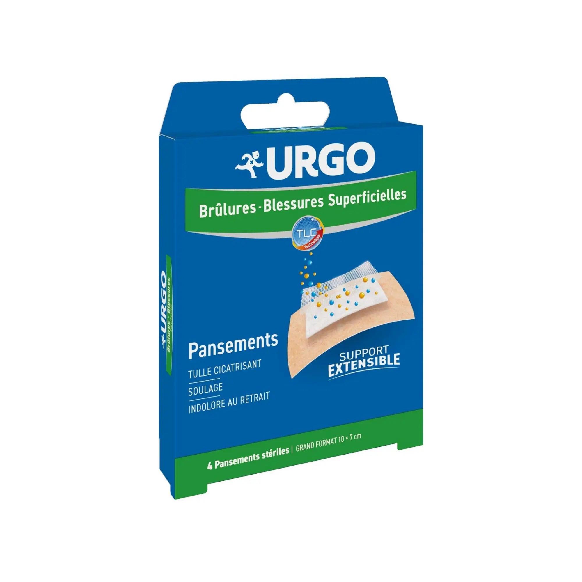 Pansements extensibles - Brûlures-Blessures - Urgo Urgo  10x7-bte-de-4