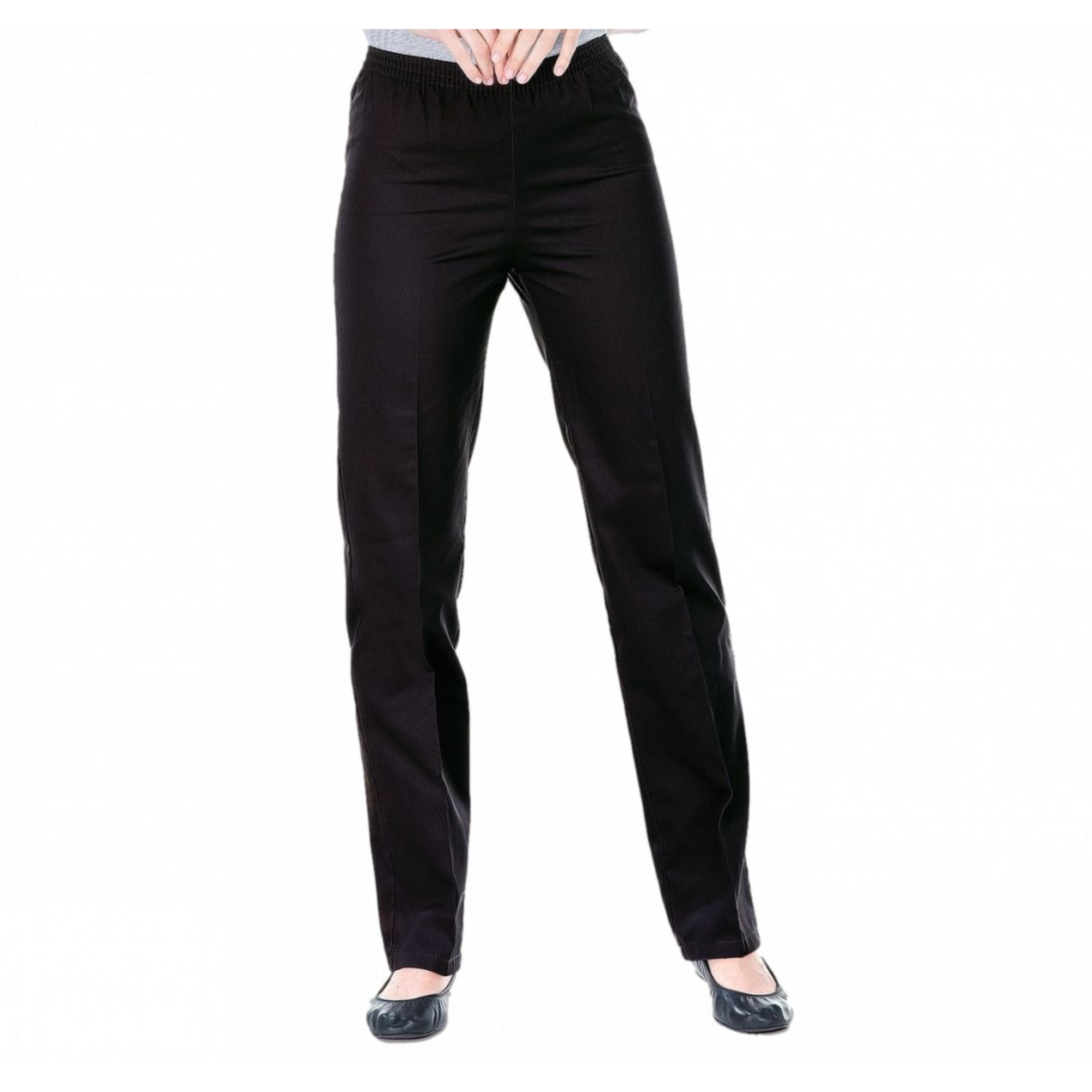 Manu - Pantalon Noir - Mixte - Ceinture élastique - Sans poche My Podologie