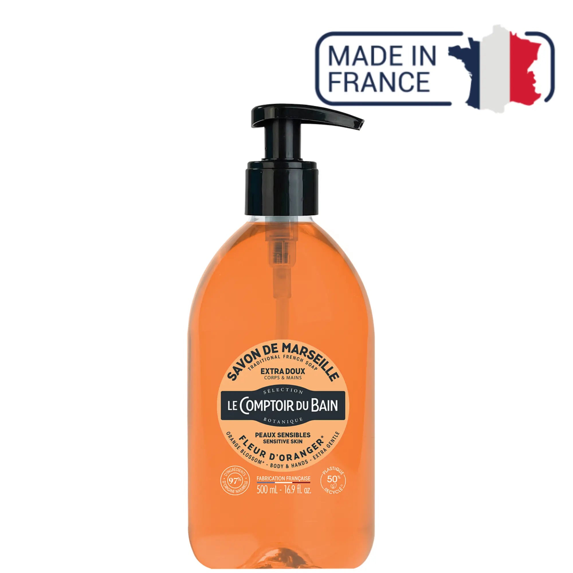 Liquid Marseille soap Orange blossom - 500 ml - Le Comptoir du Bain